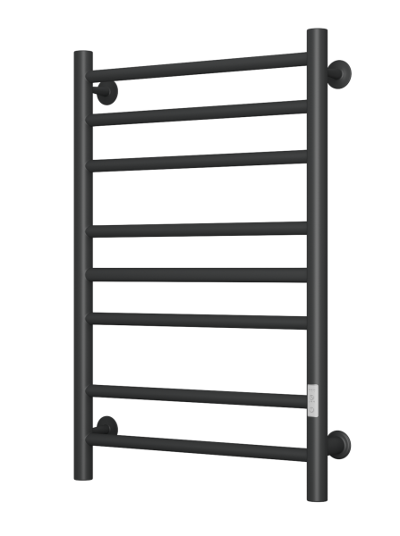 Полотенцесушитель электрический Маргроид BAU В10 50х80, П8 (3+3+2) с таймером справа, черный матовый RAL 9005