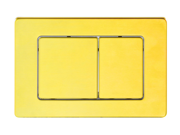 Кнопка смыва BAU Light антивандальная для инсталляции IDEAL, нержавеющая сталь золото E00108