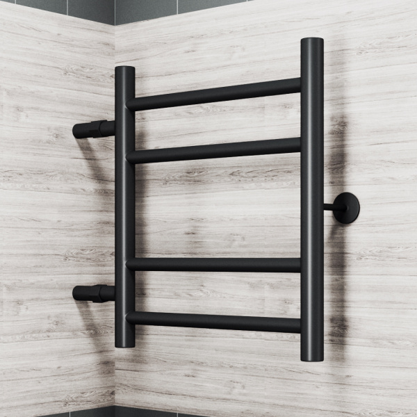 Полотенцесушитель водяной Маргроид BAU В10 40х50, П4 (2+2) боковое подключение 32, черный матовый RAL 9005