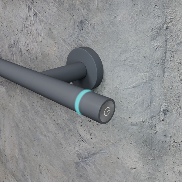 Полотенцесушитель электрический BAU E Gun Grey 41х53, темно-серый металлик