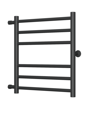 Полотенцесушитель водяной Маргроид BAU В10 50х60, П6 (3+3), боковое подключение 50, черный матовый RAL 9005