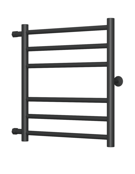Полотенцесушитель водяной Маргроид BAU В10 50х60, П6 (3+3), боковое подключение 50, черный матовый RAL 9005