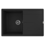 Мойка для кухни врезная кварцевая в комплекте с сифоном BAU Stil Anthracite 78х51, антрацит