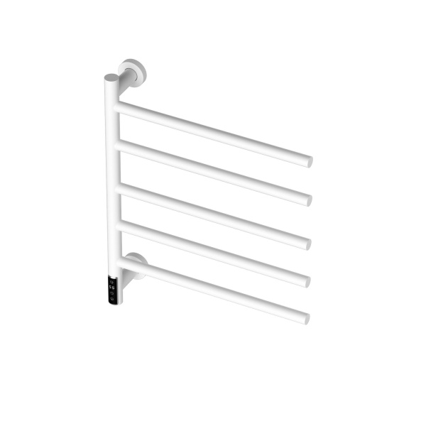 Полотенцесушитель дизайнерский электрический BAU Nimb Elegant White 60х50, подключение нижнее, белый матовый