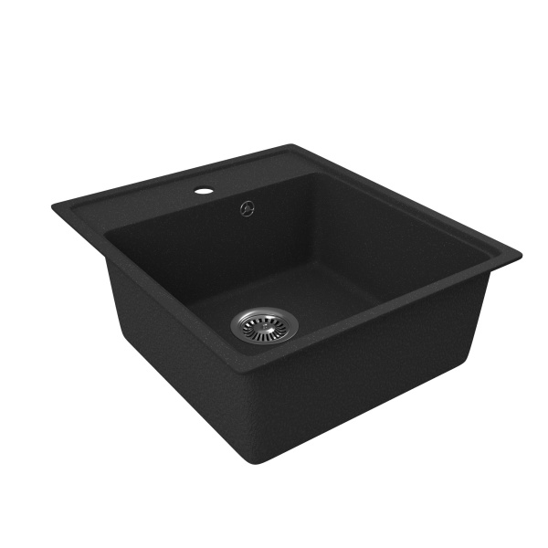 Мойка для кухни BAU Stil Pro 43х49, без выпуска, черный камень