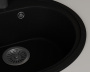 Мойка для кухни BAU Dream Black coal D 44, выпуск с сифоном в комплекте, черный уголь
