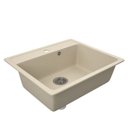 Мойка для кухни BAU Stil Sand 56х50, выпуск с сифоном в комплекте, бежевый песок