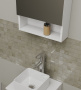 Комплект мебели для ванной, 2 предмета (Тумба Bau Dream Blackwood 50, 1 дверца, зеркальный шкаф Bau Dream 50, белый)