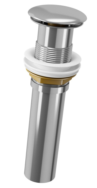 Раковина накладная со смесителем и выпуском (Умывальник BAU Mini прямоугольный, 38х24 белый + смеситель для раковины высокий Diadonna Dream, латунь, выпуск клик клак, хром)