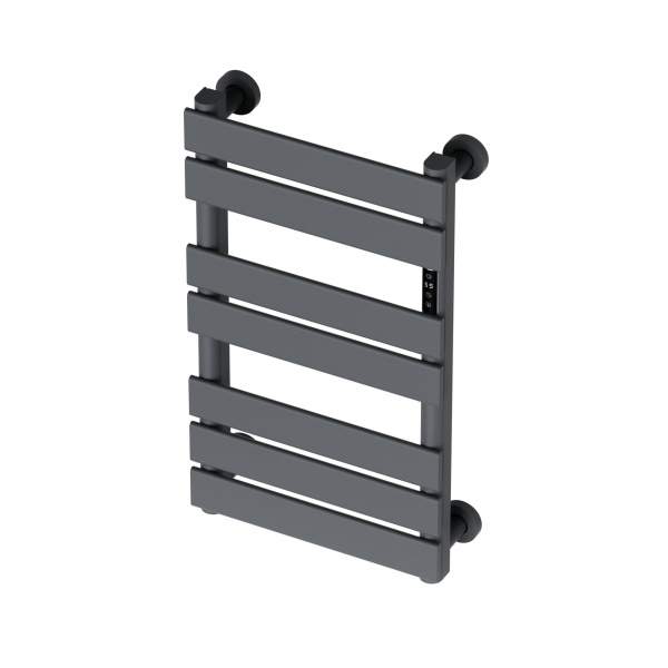 Полотенцесушитель дизайнерский электрический BAU Spectrum Gun Grey 70х40, подключение справа, темно-серый металлик