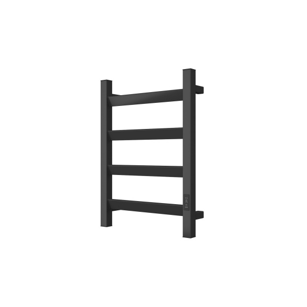 Полотенцесушитель электрический профильный BAU Hotel Veer 40х60, 4 планки , универсальный, черный матовый RAL 9005