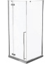Душевой уголок квадратный BAU Stil pattern 90х90х200, с поддоном 12,5 см, закаленное стекло 6 мм, профиль хромированный алюминий, с сифоном