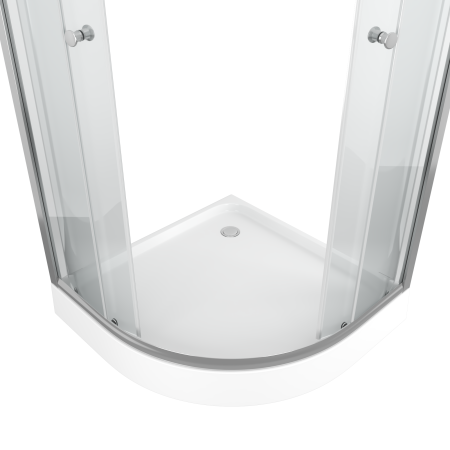 Душевой уголок BAU Dream Hit с поддоном 80x80х195, прозрачное закаленное стекло, хромированный профиль