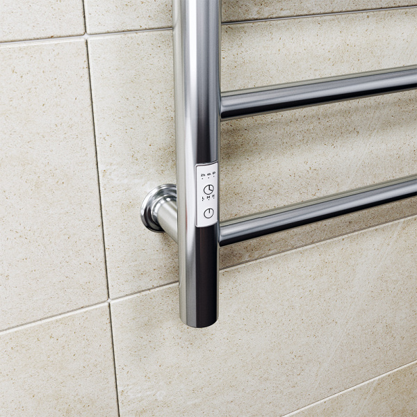 Полотенцесушитель электрический Маргроид BAU В10 100х50, П10 (3+4+3) с таймером слева, нерж. сталь, хром