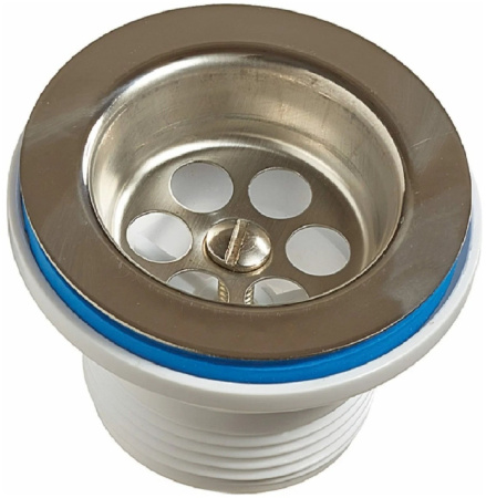 Раковина над стиральной машиной BAU Stil кварцевая в комплекте с выпуском и кронштейнами, серый металлик