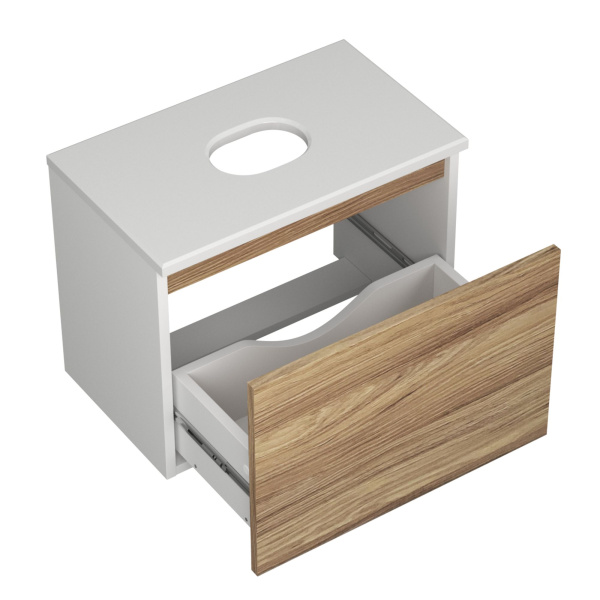 Комплект для ванной, 4 предмета (тумба Bau Dream 50 + раковина BAU 37х23, белая + смеситель Hotel Still, выпуск клик-клак, белый)