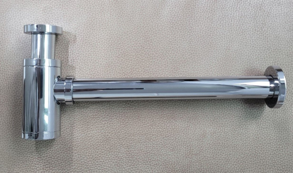 Сифон для раковины BAU Dream дизайнерский металлический, круглый, без сливного клапана, хром