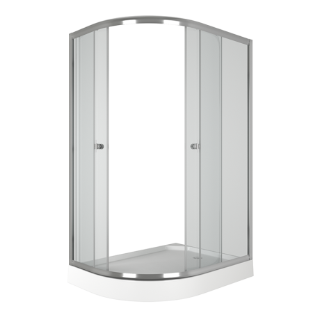 Душевой уголок BAU Dream Hit с поддоном 120x85х195, прозрачное закаленное стекло, хромированный профиль, правая