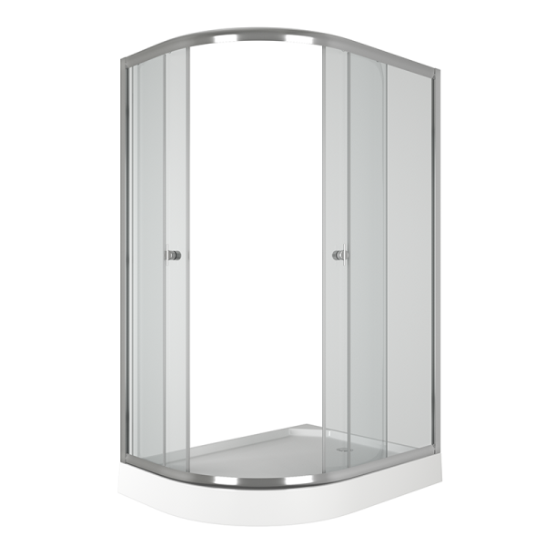 Душевой уголок BAU Dream Hit с поддоном 120x85х195, прозрачное закаленное стекло, хромированный профиль, правая