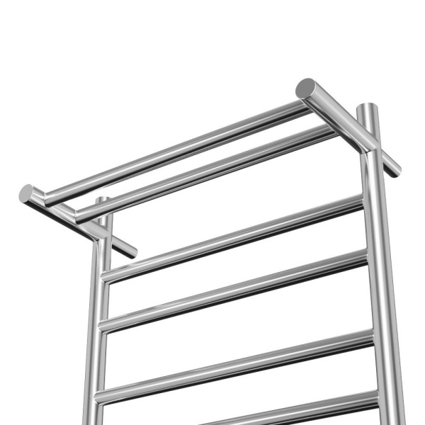 Полотенцесушитель электрический с полкой BAU Stil Shelf 50х80, 7 планок, универсальный, нерж. сталь полированная
