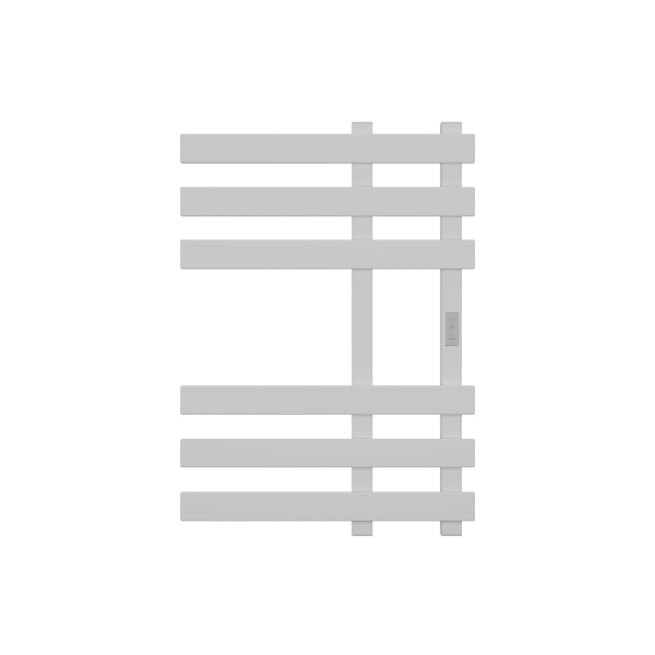 Полотенцесушитель дизайнерский электрический, профильный BAU Blizzard 50х70, 6 планок, белый полуматовый