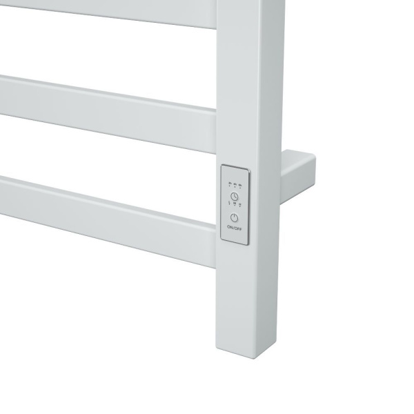 Полотенцесушитель электрический профильный BAU Hotel 50х100, 10 планок, универсальный, белый полуматовый