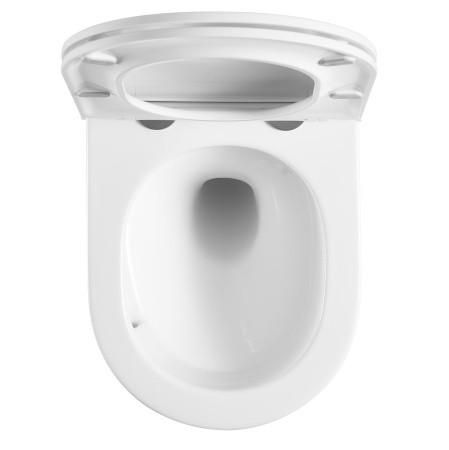 Унитаз подвесной безободковый торнадо Bau 50х36 Hurricane, сиденье дюропласт микролифт