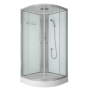 Душевая кабина BAU Dream Hit Black 90x90х215, прозрачное закаленное стекло, белая