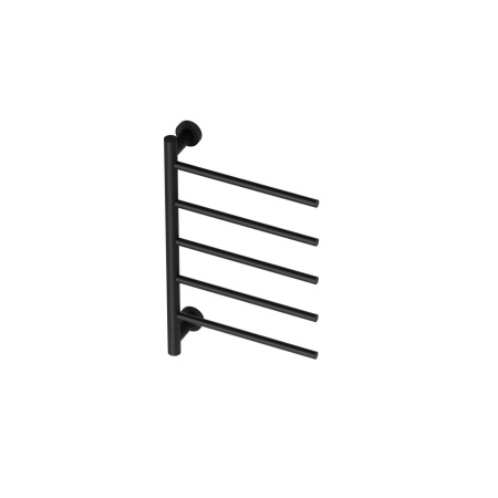 Полотенцесушитель дизайнерский электрический BAU Nimb Black 62,5х40, подключение нижнее, черный матовый