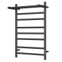 Полотенцесушитель электрический с полкой BAU Stil Shelf 50х80, 7 планок, универсальный, черный матовый RAL 9005