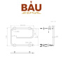 Полотенцесушитель электрический BAU E White 41х53, белый матовый