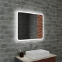 Зеркало Bau Stil 80х70, сенсорная LED подсветка, пластиковый защитный корпус