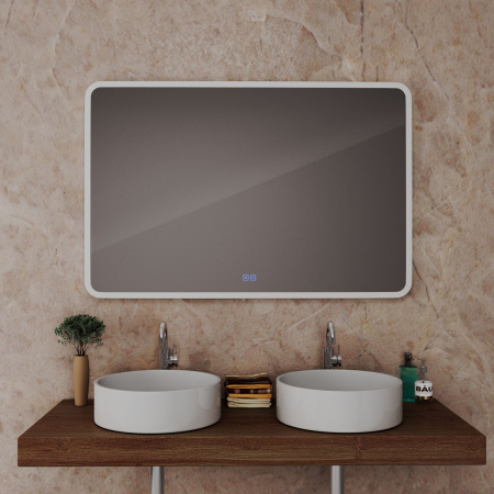 Зеркало Bau Stil 100х70, LeD подсветка, сенсор, антипар, пластиковый защитный корпус