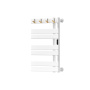 Полотенцесушитель дизайнерский электрический BAU Wind Hook White 80х50, подключение нижнее, белый матовый
