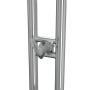 Полотенцесушитель дизайнерский электрический, BAU Stella 10х120, 2 коллектора, 2 крючка, нерж. сталь полированная