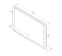 Зеркало Bau Stil 100х70, LeD подсветка, сенсор, антипар, пластиковый защитный корпус