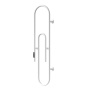Полотенцесушитель дизайнерский электрический BAU Wall Clip White 120х30, белый матовый