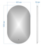 Зеркало Bau Nimb 60х100, LED, сенсор на взмах, ореольная подсветка