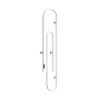 Полотенцесушитель дизайнерский электрический BAU Wall Clip White 150х30, белый матовый