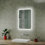 Зеркало для ванной с подсветкой Bau Stil 50х70, сенсорная LED на касание, пластиковый защитный корпус