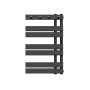 Полотенцесушитель дизайнерский электрический BAU Wind Hook Black 80х50, подключение нижнее, черный матовый