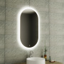 Зеркало Bau Kaps 55, овальное, LED подсветка, сенсор, пластиковый защитный корпус