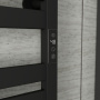 Полотенцесушитель дизайнерский электрический BAU Elite Black 53х52, подключение справа, черный матовый