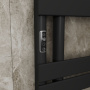 Полотенцесушитель дизайнерский электрический BAU Eastern Wind Black 80х50, подключение нижнее, черный матовый