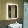 Зеркало Bau Stil 70х80, сенсорная LED подсветка, пластиковый защитный корпус