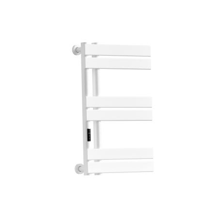 Полотенцесушитель дизайнерский электрический BAU Eastern Wind White 80х50, подключение нижнее, белый матовый