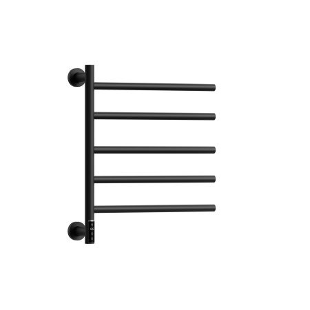 Полотенцесушитель дизайнерский электрический BAU Nimb Elegant Black 60х50, подключение нижнее, черный матовый
