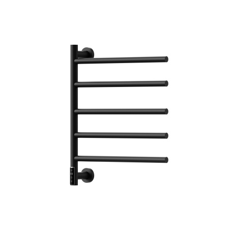 Полотенцесушитель дизайнерский электрический BAU Nimb Elegant Black 60х50, подключение нижнее, черный матовый