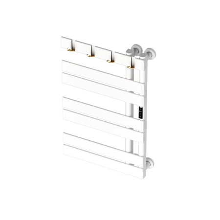 Полотенцесушитель дизайнерский электрический BAU Wind Hook White 80х50, подключение нижнее, белый матовый