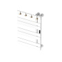 Полотенцесушитель дизайнерский электрический BAU Wind Hook White 80х50, подключение нижнее, белый матовый